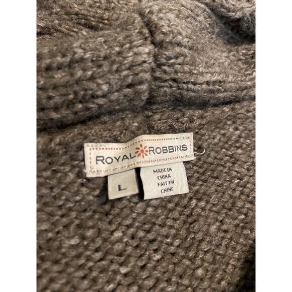 Royal Robbins Sweater Womens Large Pullover Green Cowl‎ Neck Loose Knit Pocket - Picture 5 of 6